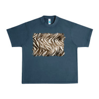 Midnight Navy brown zebra pattern background Urban Heavy Tee - BarkalooDesign