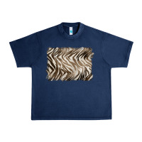 Navy brown zebra pattern background Urban Heavy Tee - BarkalooDesign