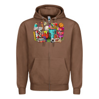 Chestnut p.e. teacher coffee cups Zipper Hoodie - NancyCooperArtShop