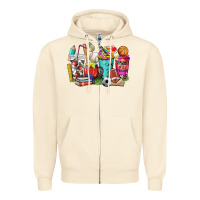 Sandshell p.e. teacher coffee cups Zipper Hoodie - NancyCooperArtShop