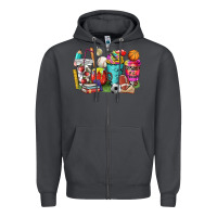 Smoke p.e. teacher coffee cups Zipper Hoodie - NancyCooperArtShop