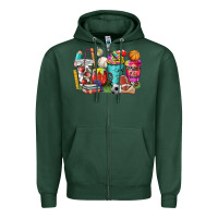 Sports Green p.e. teacher coffee cups Zipper Hoodie - NancyCooperArtShop