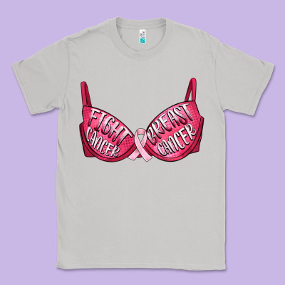 Fight Cancer Breast Cancer Bra Classic Tee Designed By Artiststas