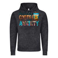 Vintage Black fueled by coffee and anxiety Vintage Hoodie - Zillion Design Studio