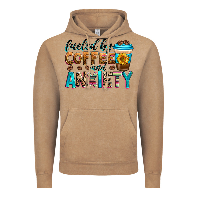 Fueled By Coffee And Anxiety Vintage Hoodie by Zillion Design Studio | Teevron