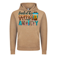 Vintage Coffee fueled by coffee and anxiety Vintage Hoodie - Zillion Design Studio