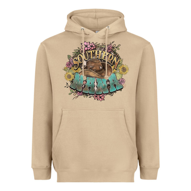 Southern Nana Western Flowers Heavyweight Hoodie by NancyCooperArtShop | Teevron