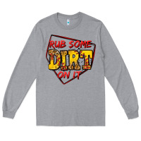 Heather Grey rub some dirt on it softball Long Sleeve Tee - Jasminsmagicworld
