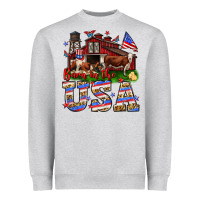 Heather Grey Barn in the USA Heavyweight Sweatshirt - Neo Western