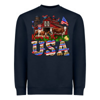 Navy Barn in the USA Heavyweight Sweatshirt - Neo Western