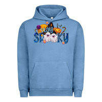 Pigment Pebble Blue Stay Spooky Urban Hoodie - texasbilliewilder