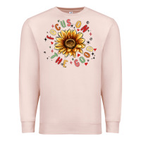 Pale Pink focus on the good Premium Sweatshirt - MaliasSmallBusiness
