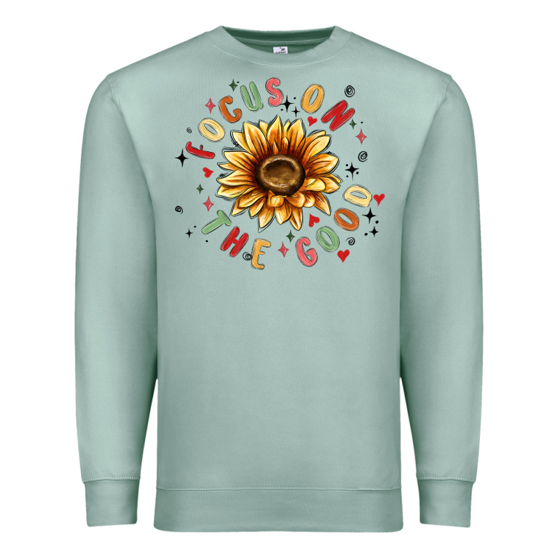 Focus On The Good Premium Sweatshirt by MaliasSmallBusiness | Teevron