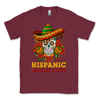 Burgundy sombrero skull heritage Classic Tee - BundleAndBundleShop