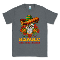 Charcoal Heather sombrero skull heritage Classic Tee - BundleAndBundleShop