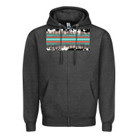 Charcoal Heather western cowhide serape sunflower mama license plate Zipper Hoodie - BarkalooDesign