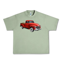 Oil Green western red truck right 34 view 1 Urban Heavy Tee - FaDigitalArtStudio