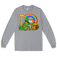 Heather Grey st patricks day  rainbow shamrocks Long Sleeve Tee - AdoDesignShop