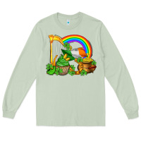 Matcha st patricks day  rainbow shamrocks Long Sleeve Tee - AdoDesignShop