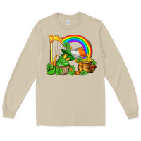 Mushroom st patricks day  rainbow shamrocks Long Sleeve Tee - AdoDesignShop