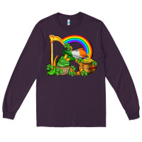Plum st patricks day  rainbow shamrocks Long Sleeve Tee - AdoDesignShop