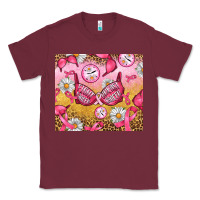 Burgundy Hour Breast Cancer Bra Classic Tee - Artiststas