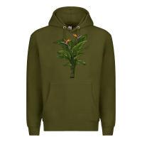 Army Green the bird of paradise Premium Hoodie - LillyAllenDesigns