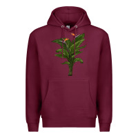 Burgundy the bird of paradise Premium Hoodie - LillyAllenDesigns