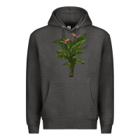 Charcoal Heather the bird of paradise Premium Hoodie - LillyAllenDesigns