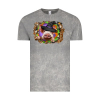 Cloud Rock halloween pig Vintage Tee - CowhideDigitalArt
