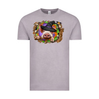 Vintage Zinc halloween pig Vintage Tee - CowhideDigitalArt