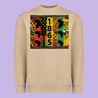 Juneteenth 1865 Tumbler Heavyweight Sweatshirt Designed By Hra Design Shop