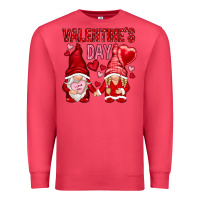 Cardinal valentines day with gnomies Premium Sweatshirt - NancyCooperArtShop