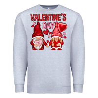 Heather Grey valentines day with gnomies Premium Sweatshirt - NancyCooperArtShop