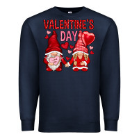 Navy valentines day with gnomies Premium Sweatshirt - NancyCooperArtShop