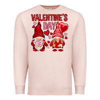 Pale Pink valentines day with gnomies Premium Sweatshirt - NancyCooperArtShop