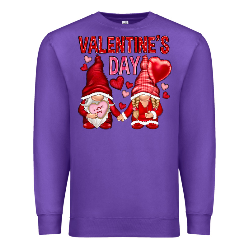 Valentines Day With Gnomies Premium Sweatshirt by NancyCooperArtShop | Teevron