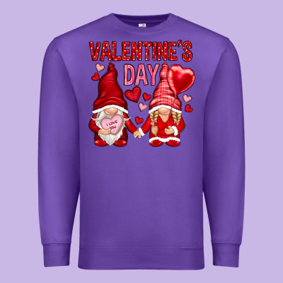 Valentines Day With Gnomies Premium Sweatshirt Designed By Nancycooperartshop
