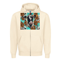 Sandshell western black and white cow Zipper Hoodie - BarkalooDesign
