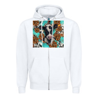 White western black and white cow Zipper Hoodie - BarkalooDesign