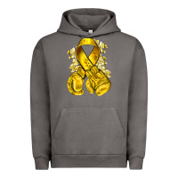 Pigment Tornado Childhood Cancer yellow ribbon with boxing gloves Urban Hoodie - NancyCooperArtShop