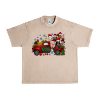 French Oak christmas farm animals truck Urban Heavy Tee - RacoonDesign