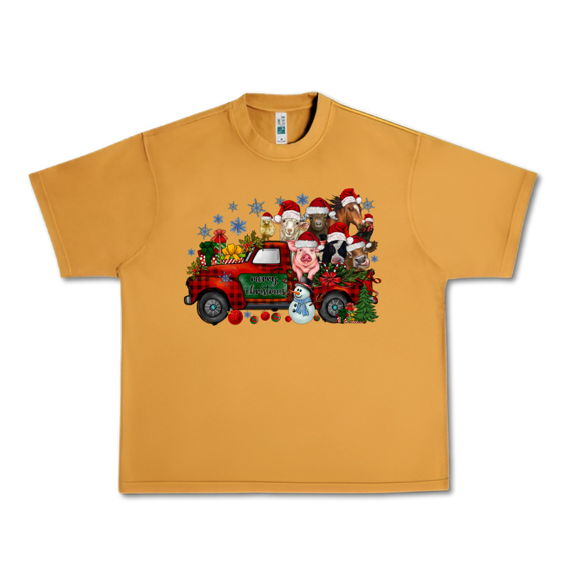 Christmas Farm Animals Truck Urban Heavy Tee by RacoonDesign | Teevron