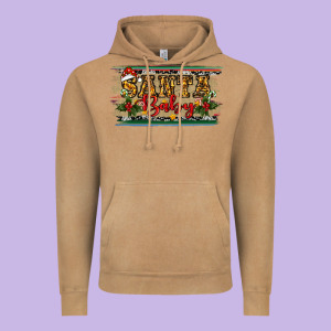 Christmas Western Santa Baby Vintage Hoodie Designed By Ranaportraitstore