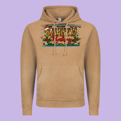 Christmas Western Santa Baby Vintage Hoodie Designed By Ranaportraitstore