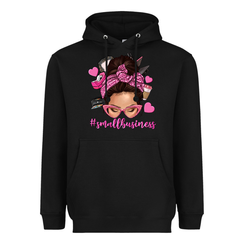 Small Business Messy Bun Heavyweight Hoodie by NancyCooperArtShop | Teevron