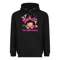 Black small business messy bun Heavyweight Hoodie - NancyCooperArtShop