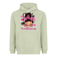 Matcha small business messy bun Heavyweight Hoodie - NancyCooperArtShop