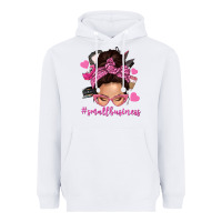 White small business messy bun Heavyweight Hoodie - NancyCooperArtShop