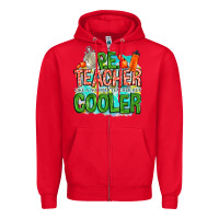 Red pe teacher but cooler Zipper Hoodie - NancyCooperArtShop